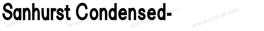 Sanhurst Condensed字体转换